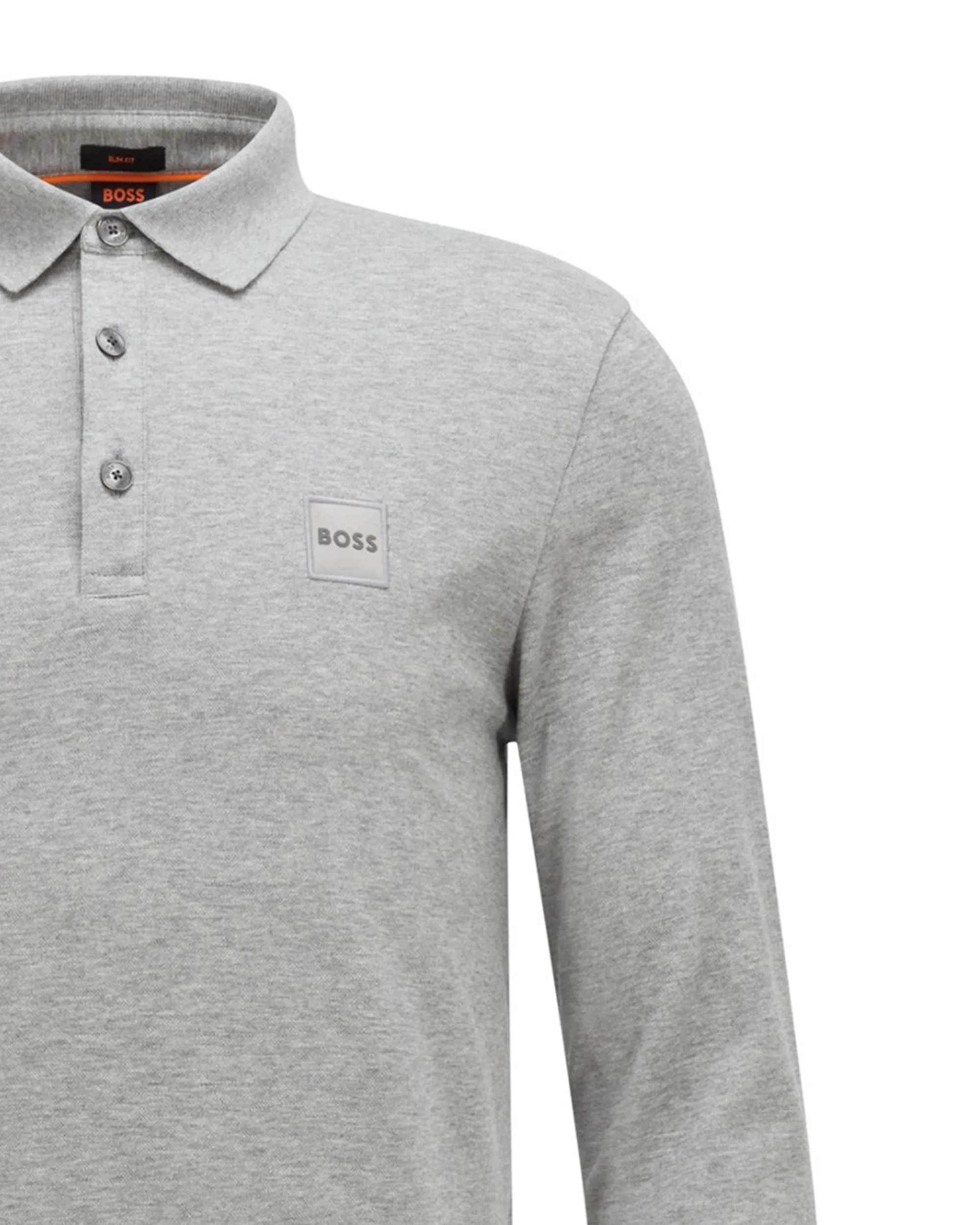 Boss Casual Polo Lange mouw Licht grijs 074038-001-L
