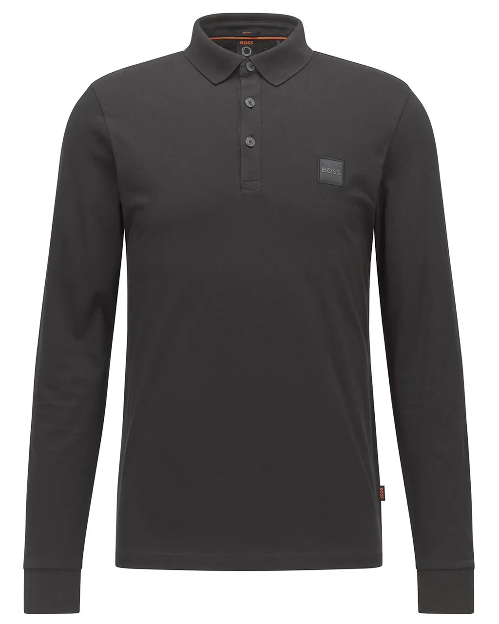 Boss Casual Polo Lange mouw Donker grijs 074039-001-L