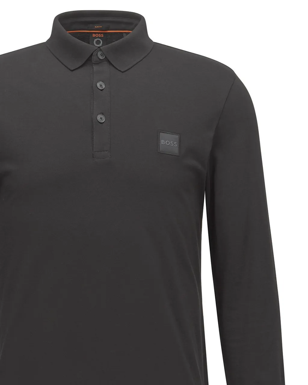 Boss Casual Polo Lange mouw Donker grijs 074039-001-L