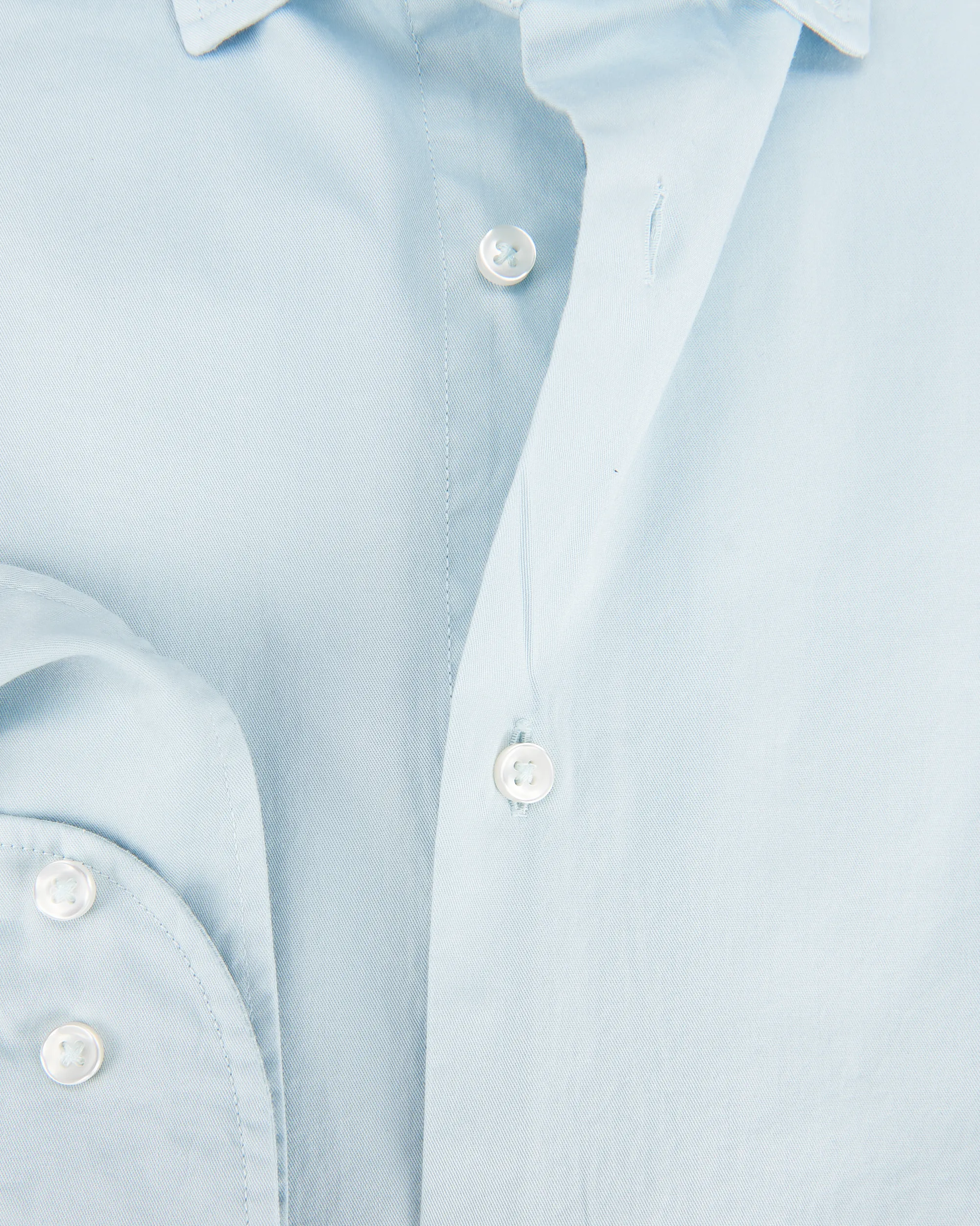 The BLUEPRINT Premium Trendy overhemd LM Lichtblauw uni 075032-008-M