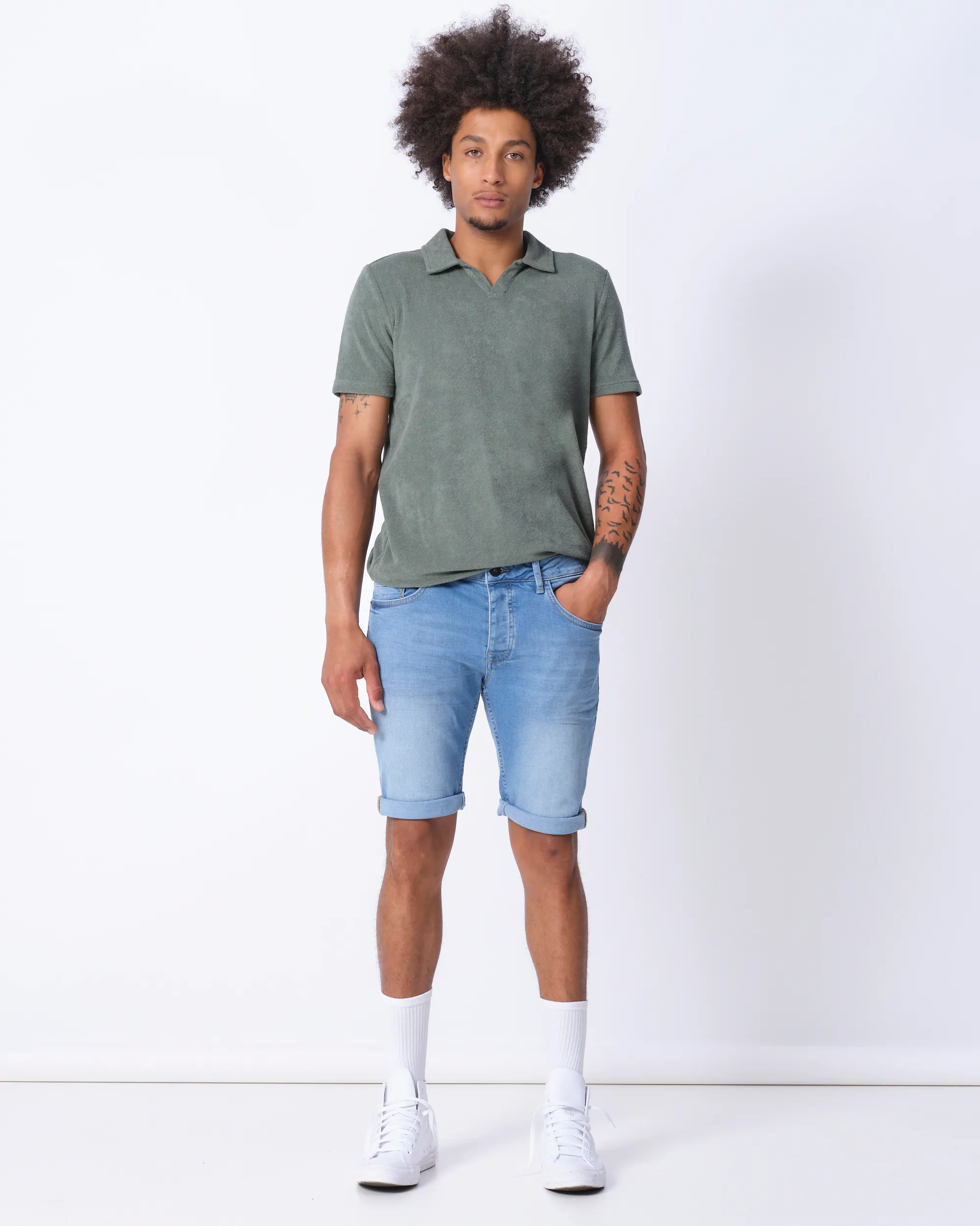 J.C. RAGS Short Lichtblauw uni 075282-001-36