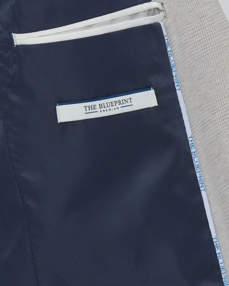 The BLUEPRINT Premium Colbert Beige grote ruit 075331-001-54