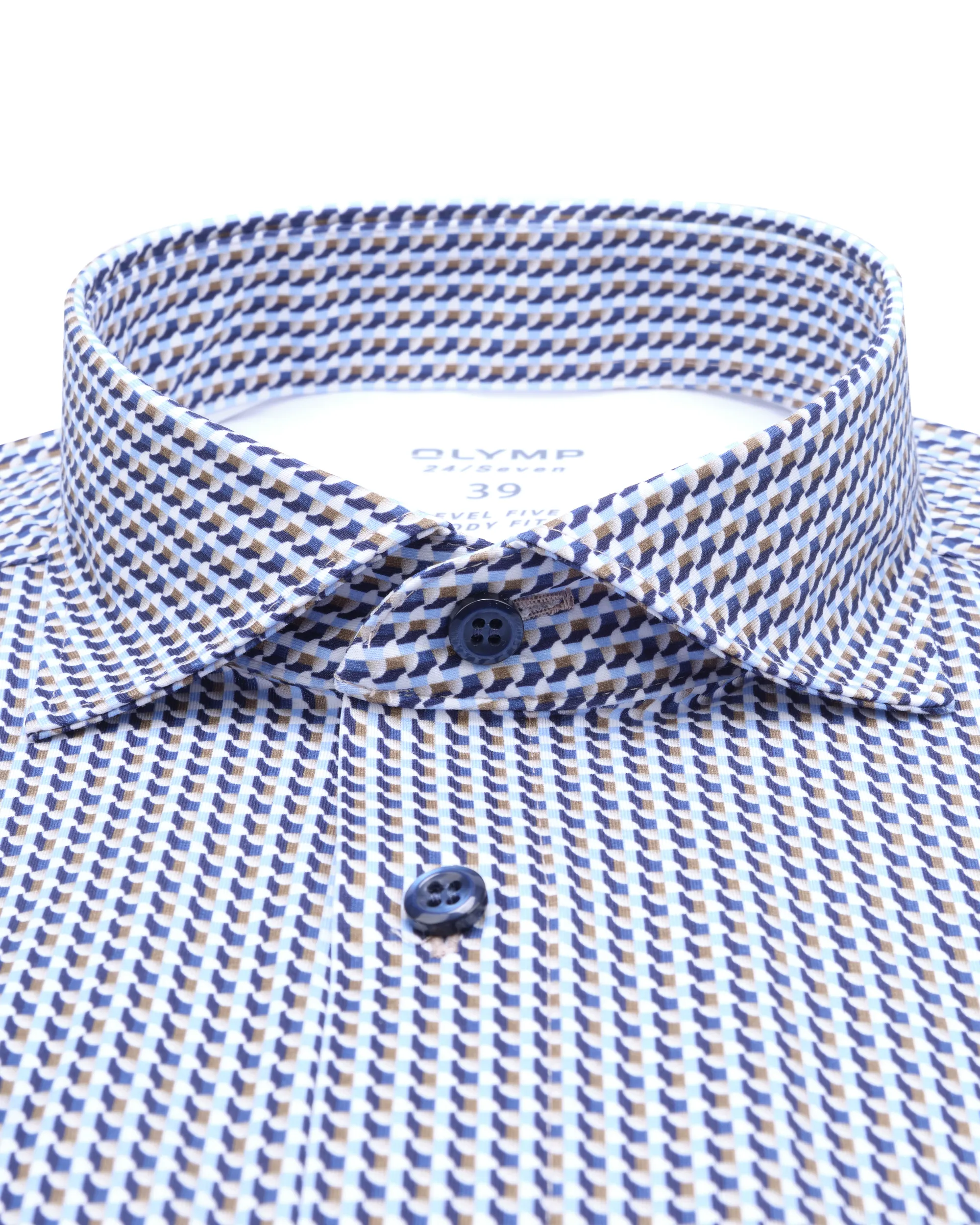 OLYMP Overhemd shirt KM Blauw 075690-001-38