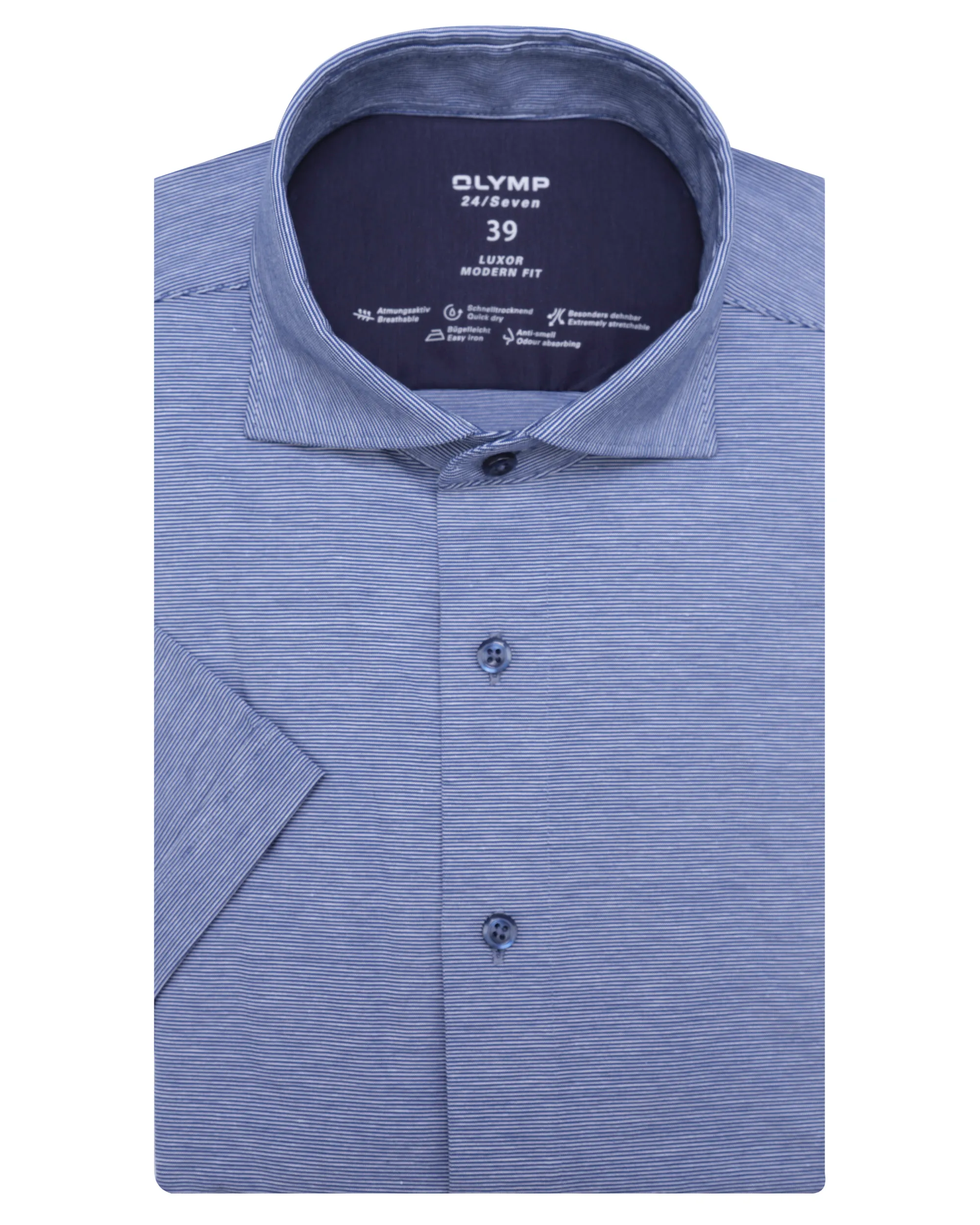 OLYMP Overhemd shirt KM Donker blauw 075692-001-41