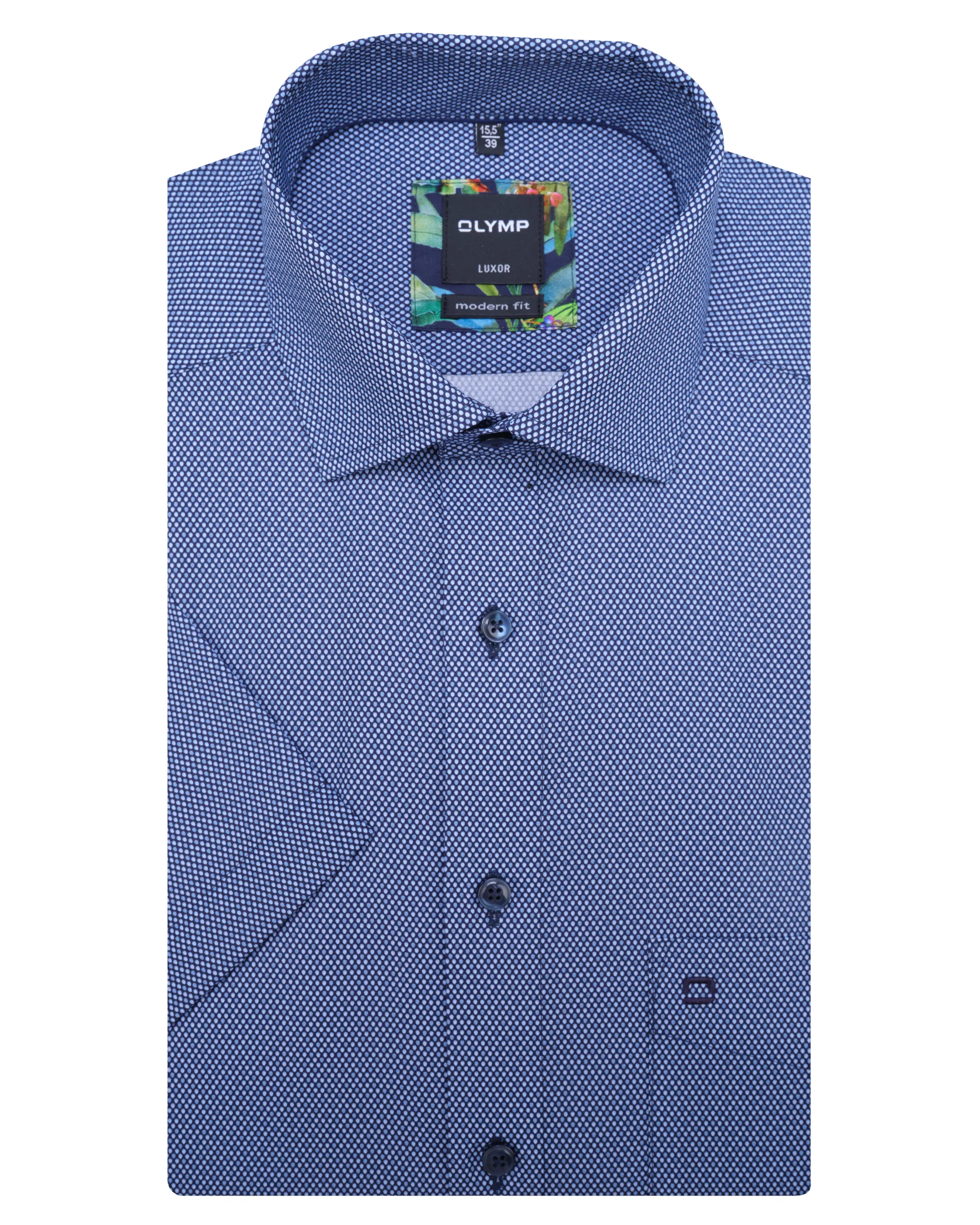 OLYMP Overhemd shirt KM Donker blauw 075695-001-40