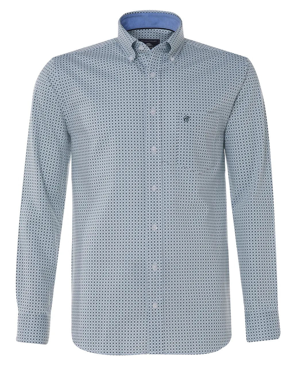 Campbell Classic Casual overhemd LM Lichtgroen dessin 076482-005-XXXL