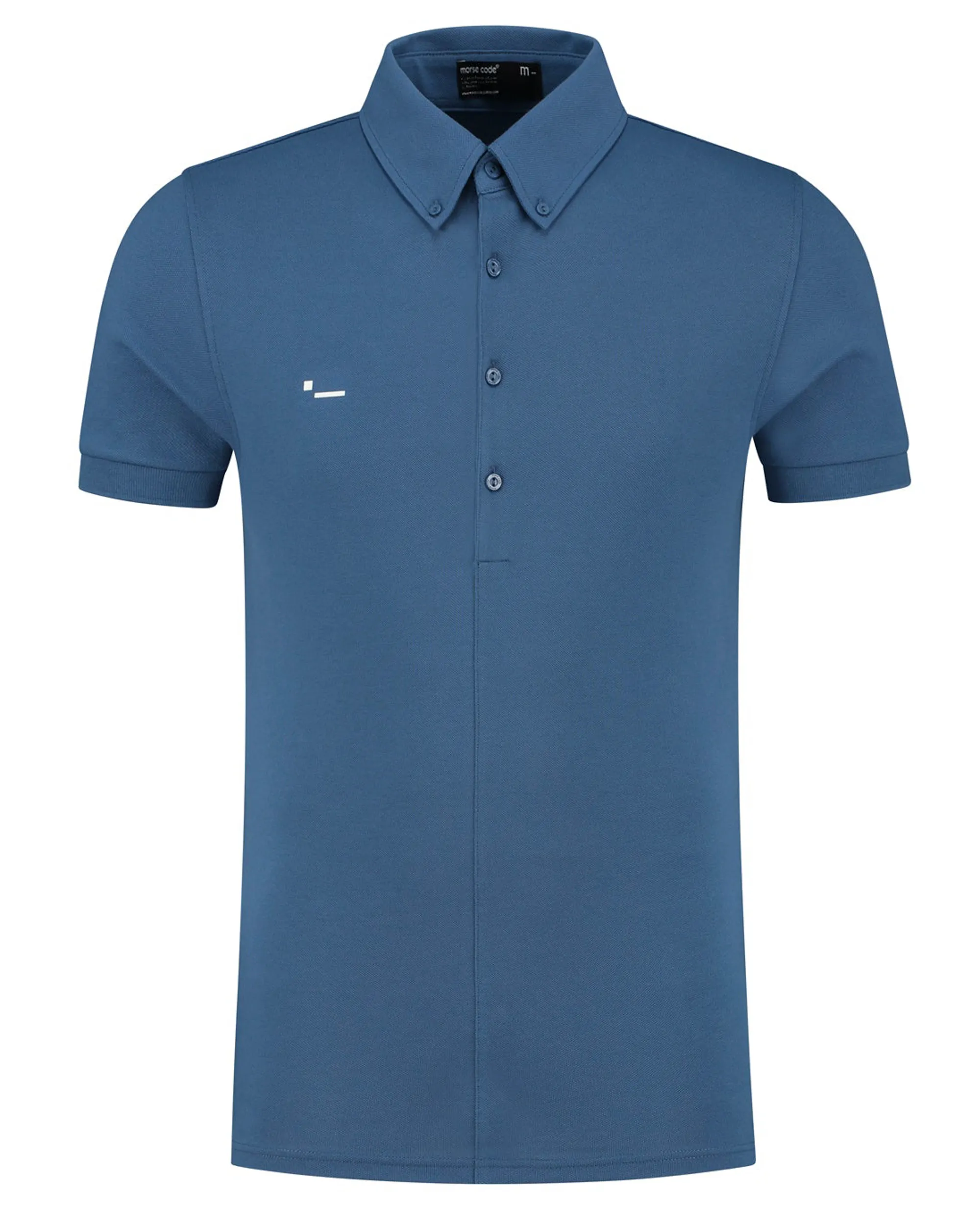 Morse Code Polo Korte mouw Blauw 077499-001-M
