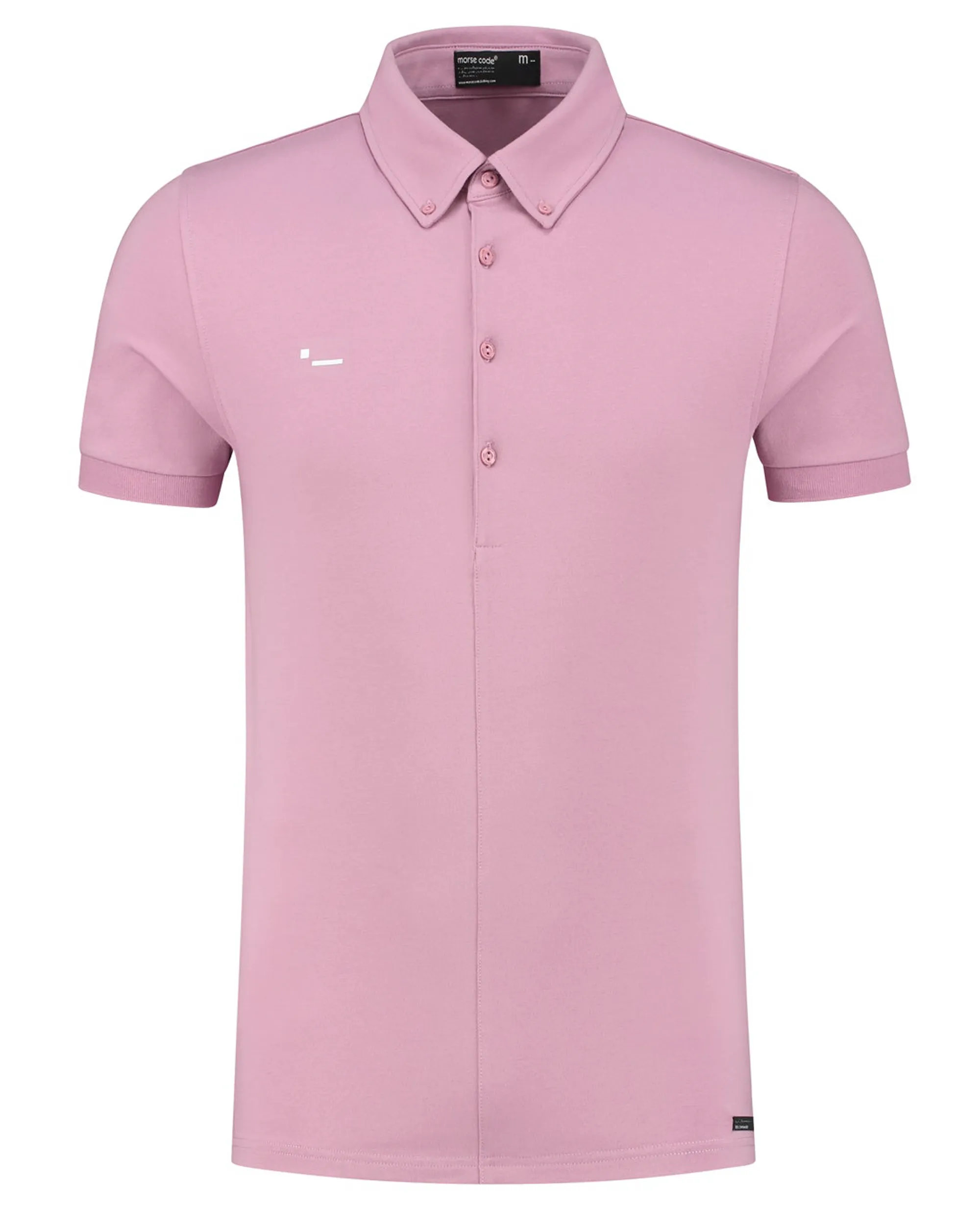 Morse Code Polo Korte mouw Roze 077511-001-L