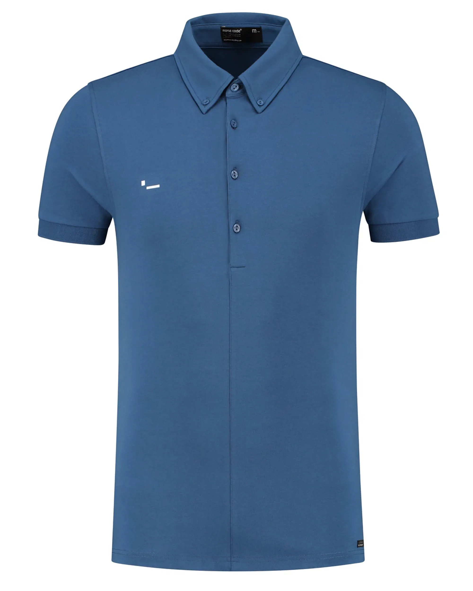 Morse Code Polo Korte mouw Blauw 077514-001-M
