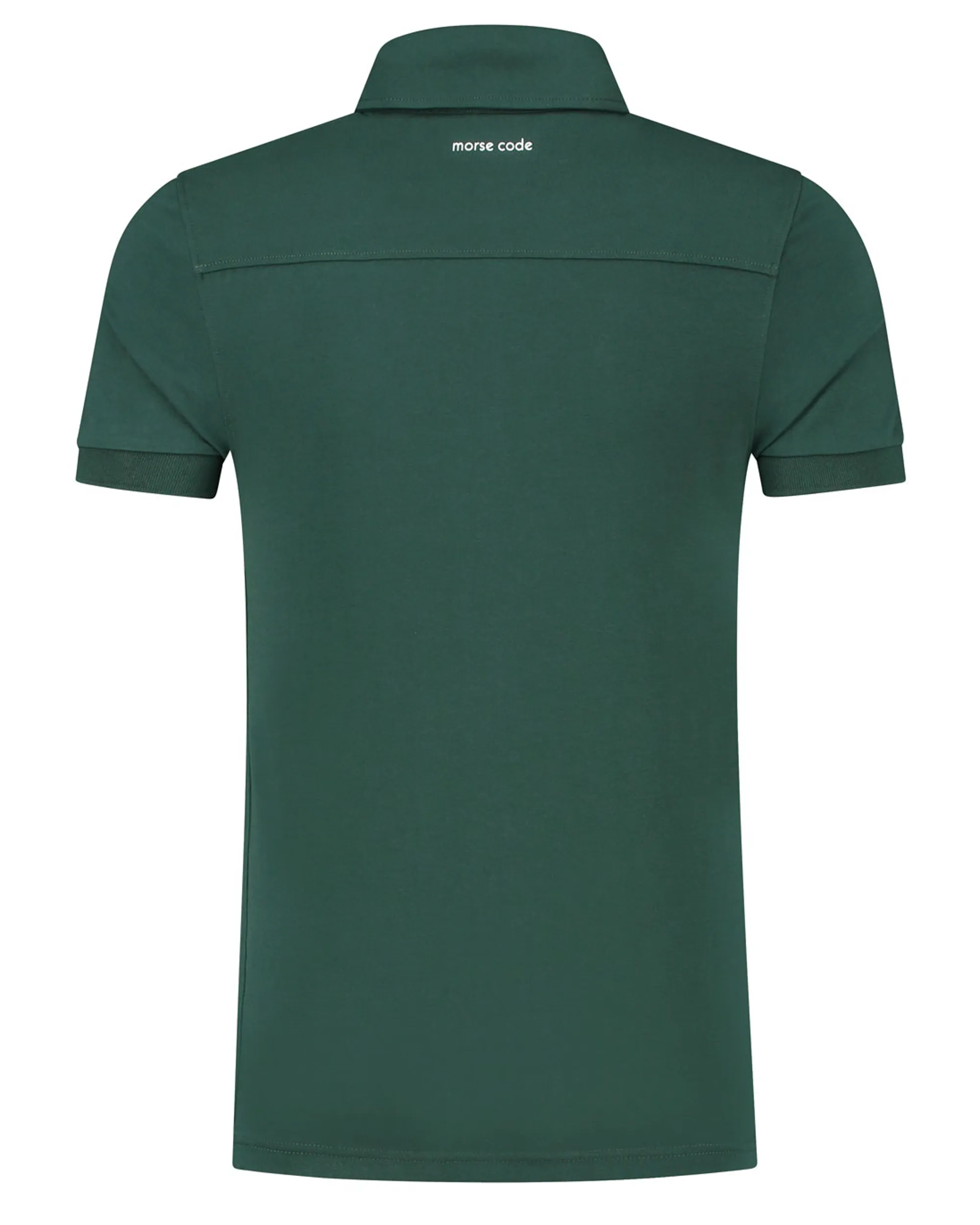 Morse Code Polo Korte mouw Donker groen 077519-001-M