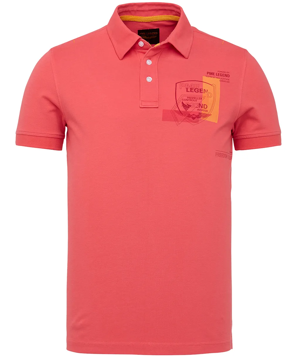 PME Legend Polo Korte mouw Rood 077824-001-M