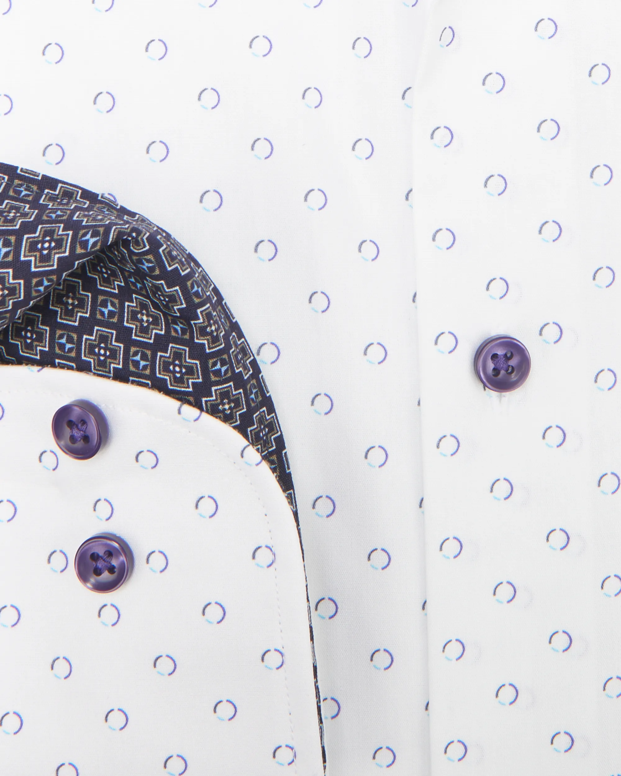 The BLUEPRINT Premium Trendy overhemd LM Blauw stip  078187-001-XXL