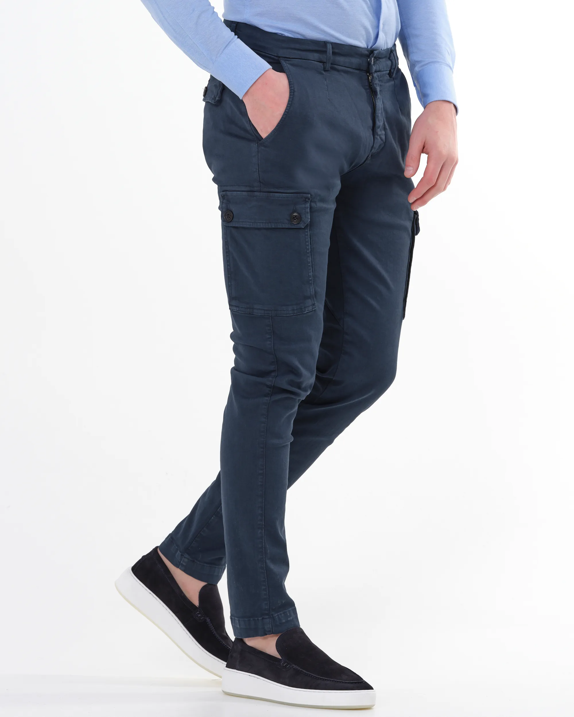Replay Chino Blauw 078280-001-30/32