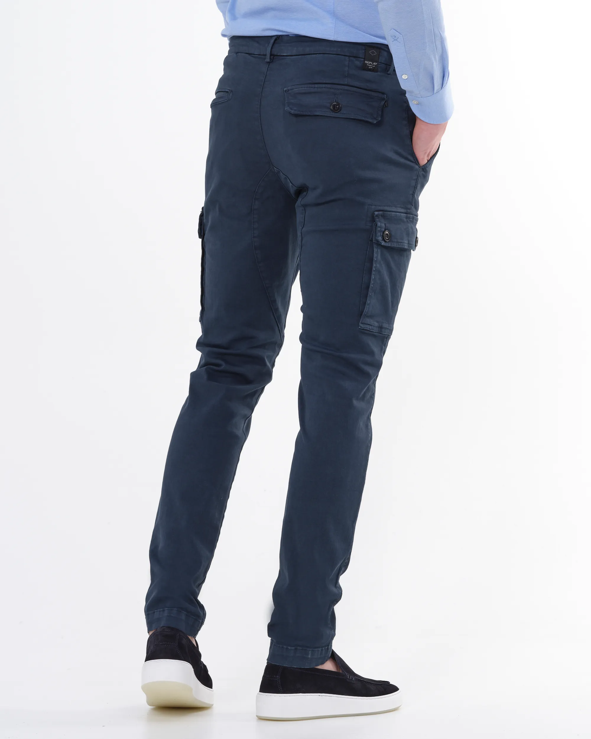Replay Chino Blauw 078280-001-30/32