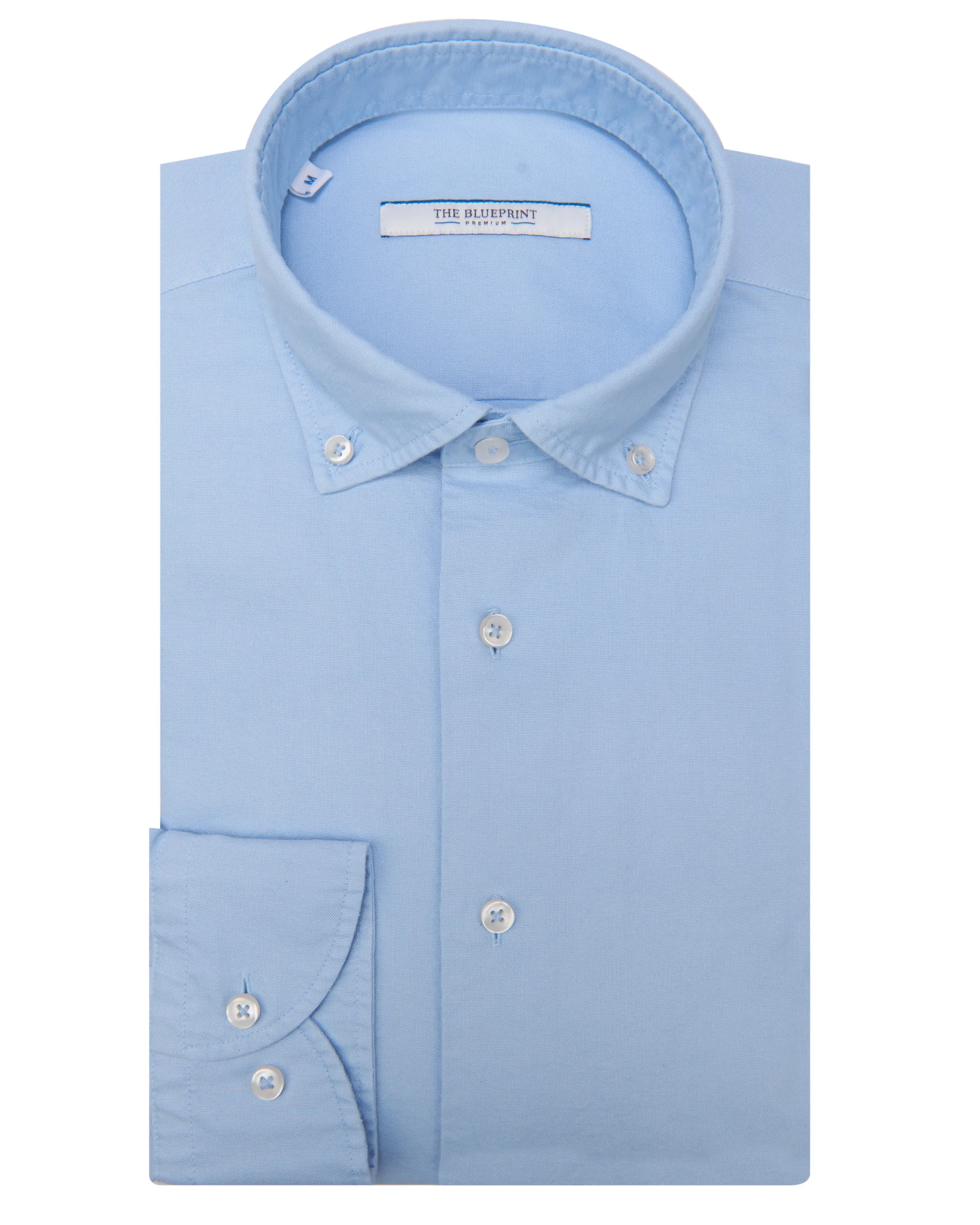 The BLUEPRINT Premium Trendy overhemd LM Lichtblauw uni 078401-004-XXL