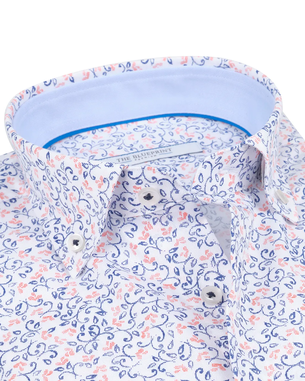 The BLUEPRINT Premium Trendy overhemd LM Kobalt dessin 078409-001-M