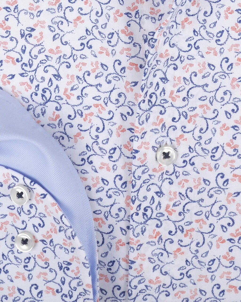 The BLUEPRINT Premium Trendy overhemd LM Kobalt dessin 078409-001-M