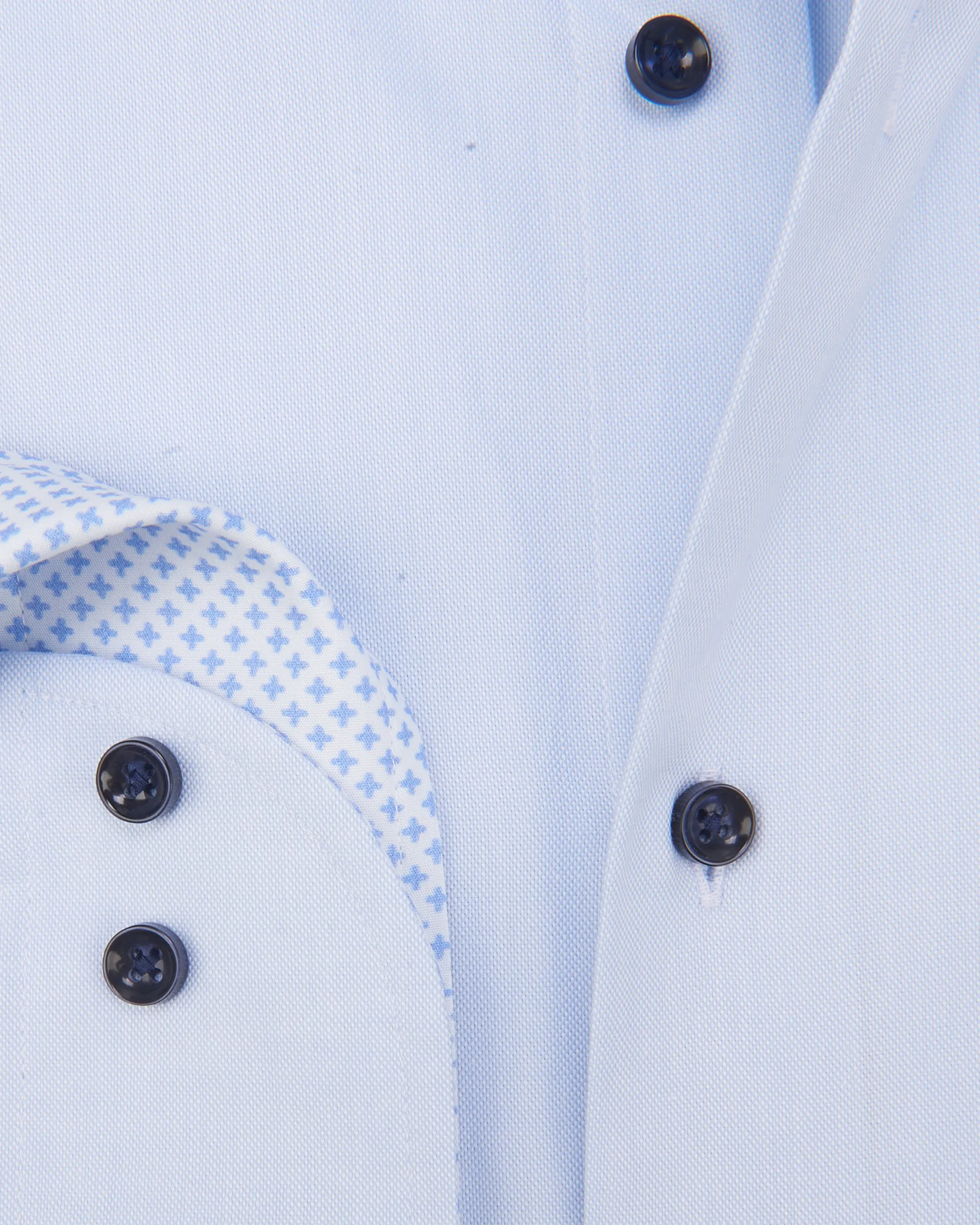 The BLUEPRINT Premium Trendy overhemd LM Lichtblauw uni 078631-001-XXXL