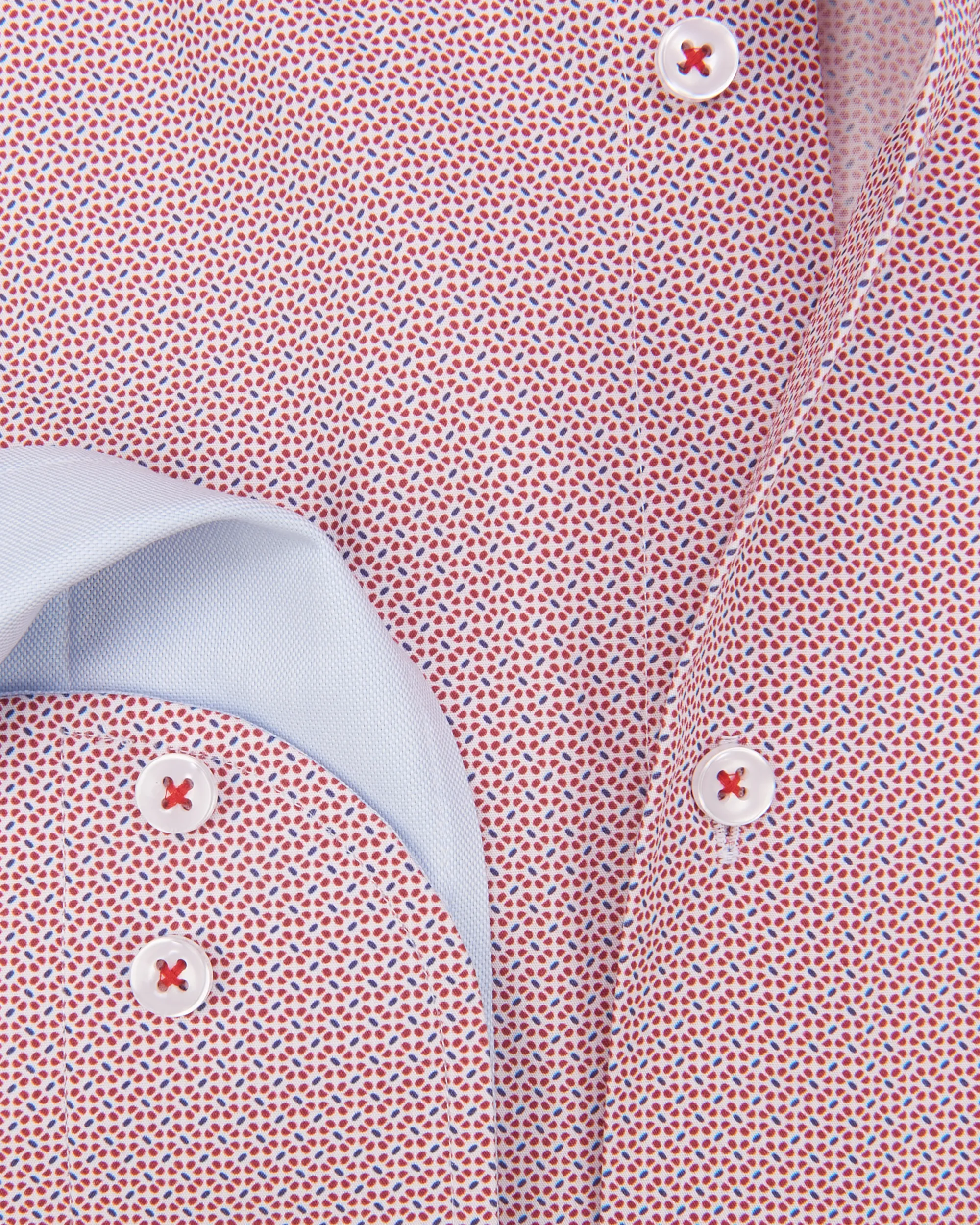 The BLUEPRINT Premium Trendy overhemd LM Rood dessin 078633-001-M