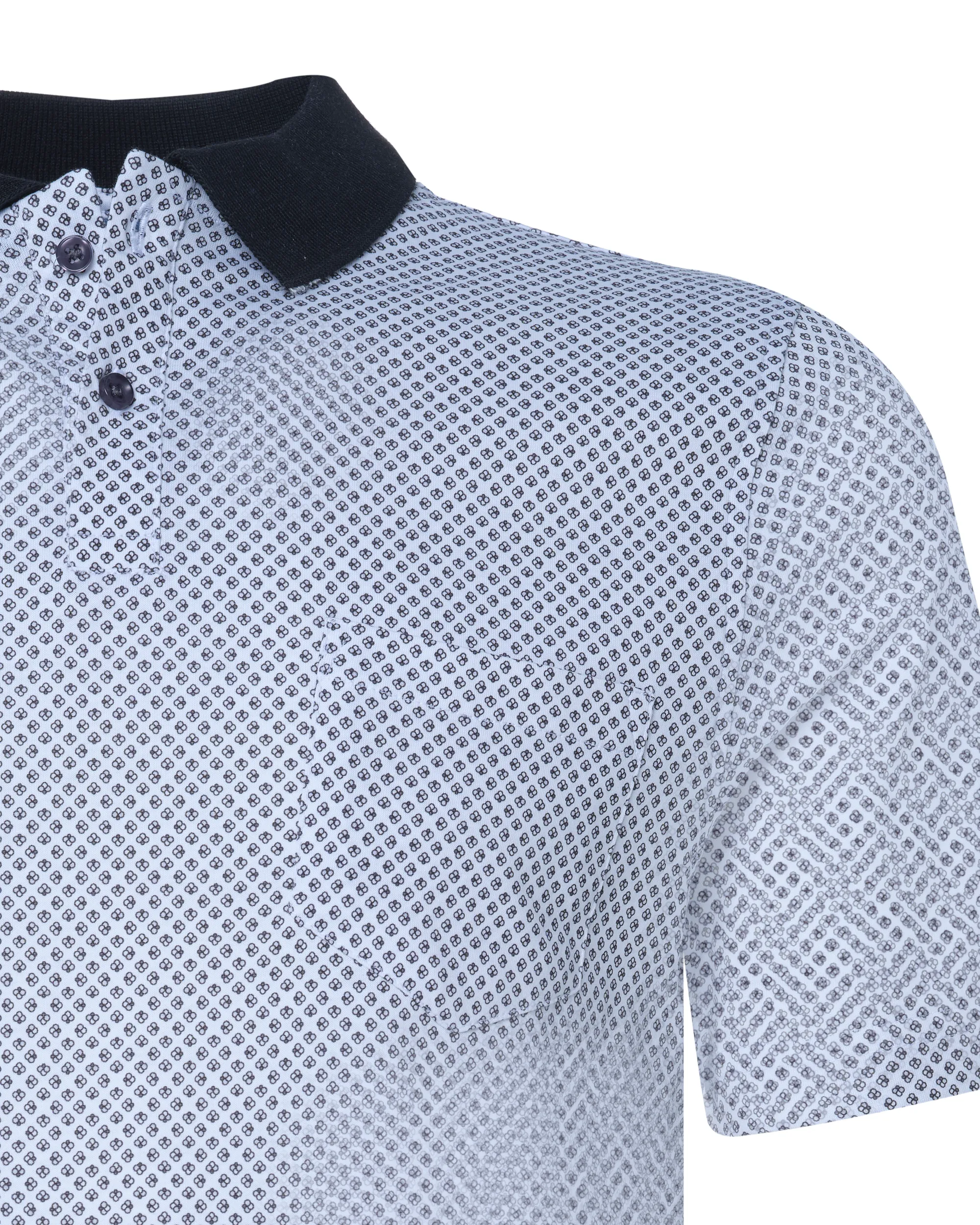 The BLUEPRINT Premium Polo Korte mouw Grijs dessin 078693-001-L