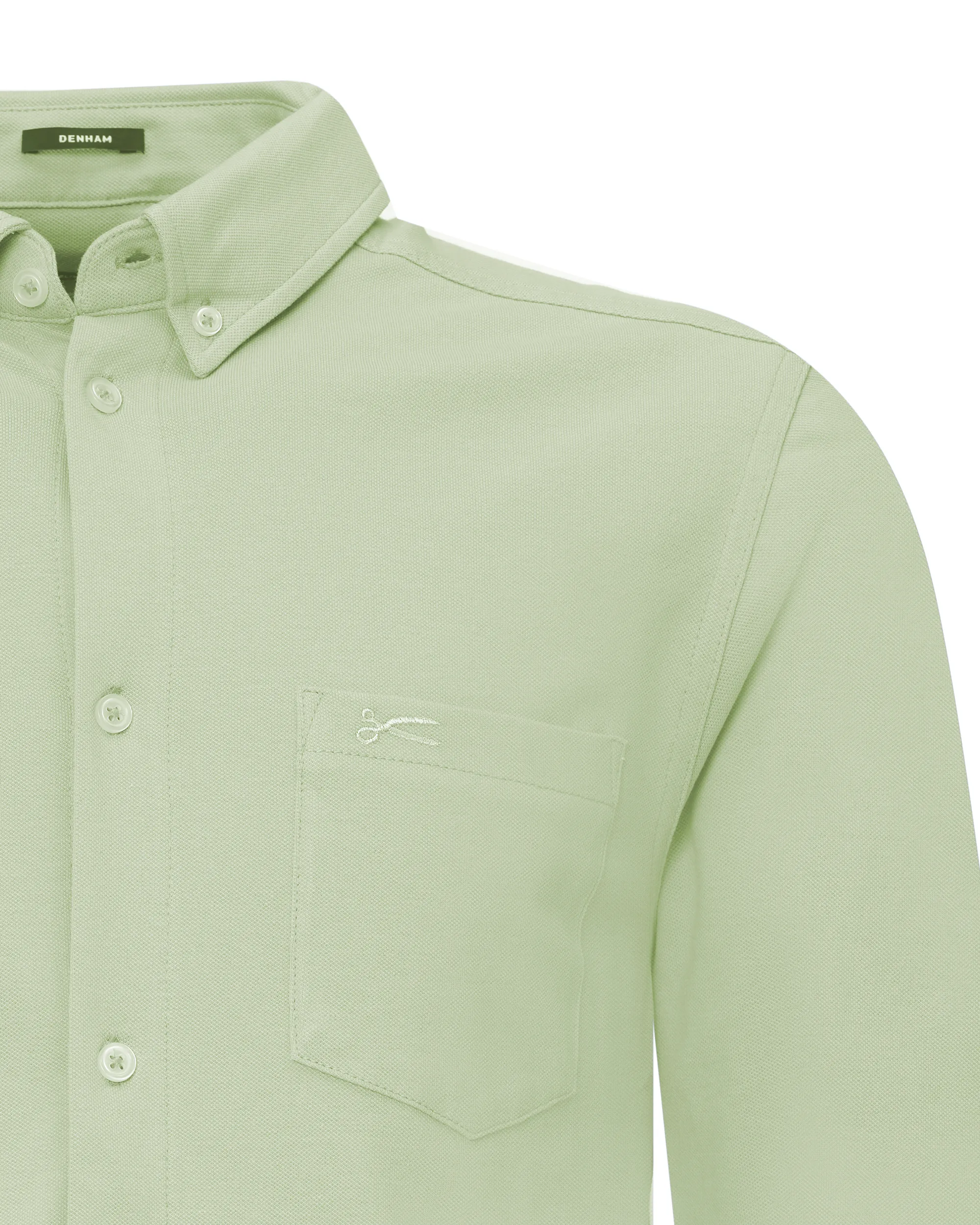 DENHAM Casual overhemd LM Licht groen 080093-001-M