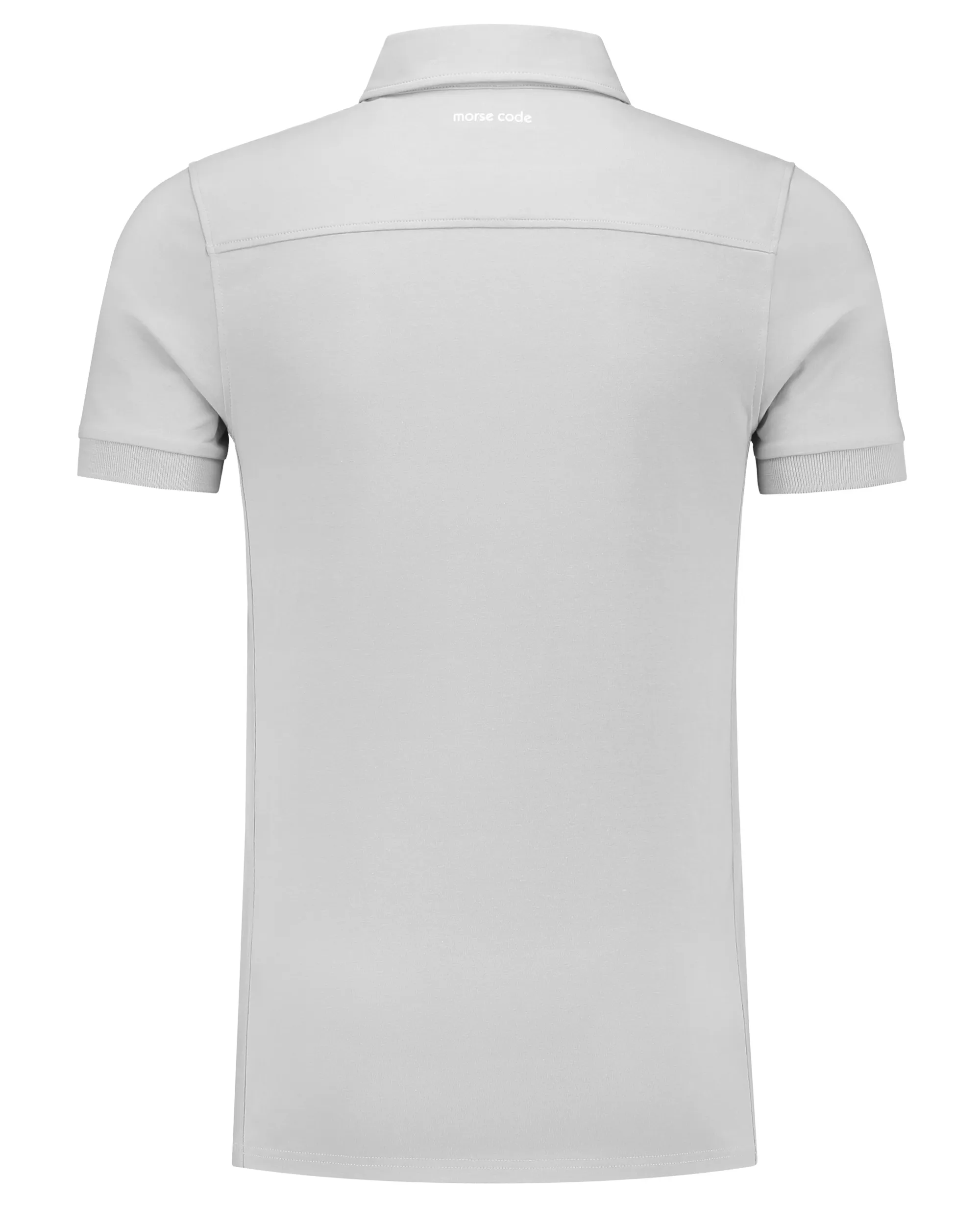 Morse Code Polo Korte mouw Grijs 081423-001-M