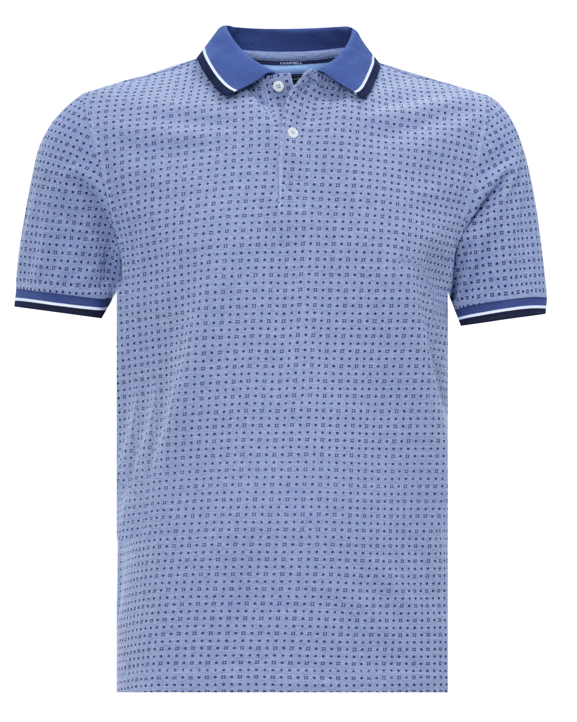 Campbell Classic Polo Korte mouw Navy print 081546-004-M