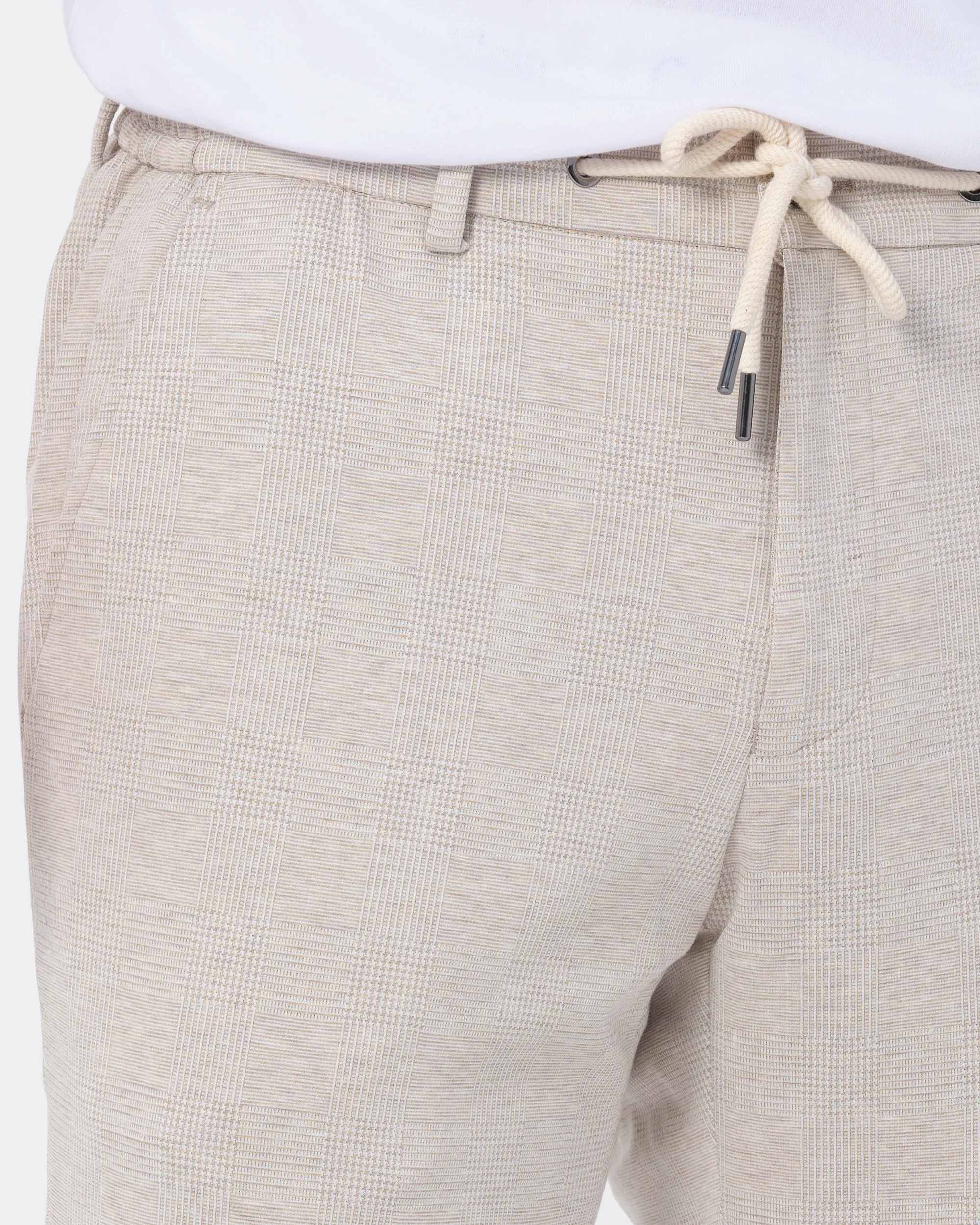 The BLUEPRINT Premium Mix & Match Pantalon Beige grote ruit 084020-001-46