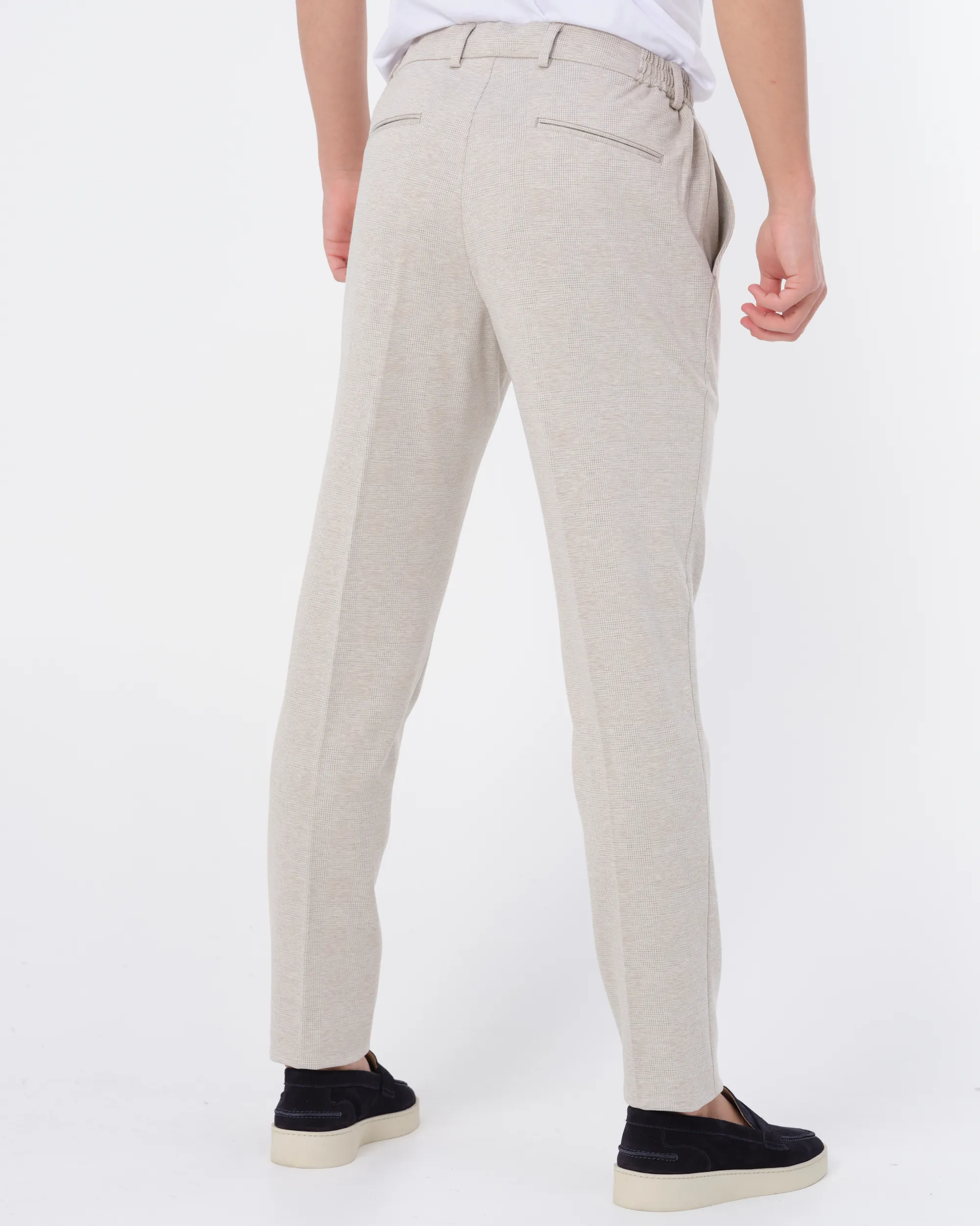 The BLUEPRINT Premium Mix & Match Pantalon Beige grote ruit 084020-001-46