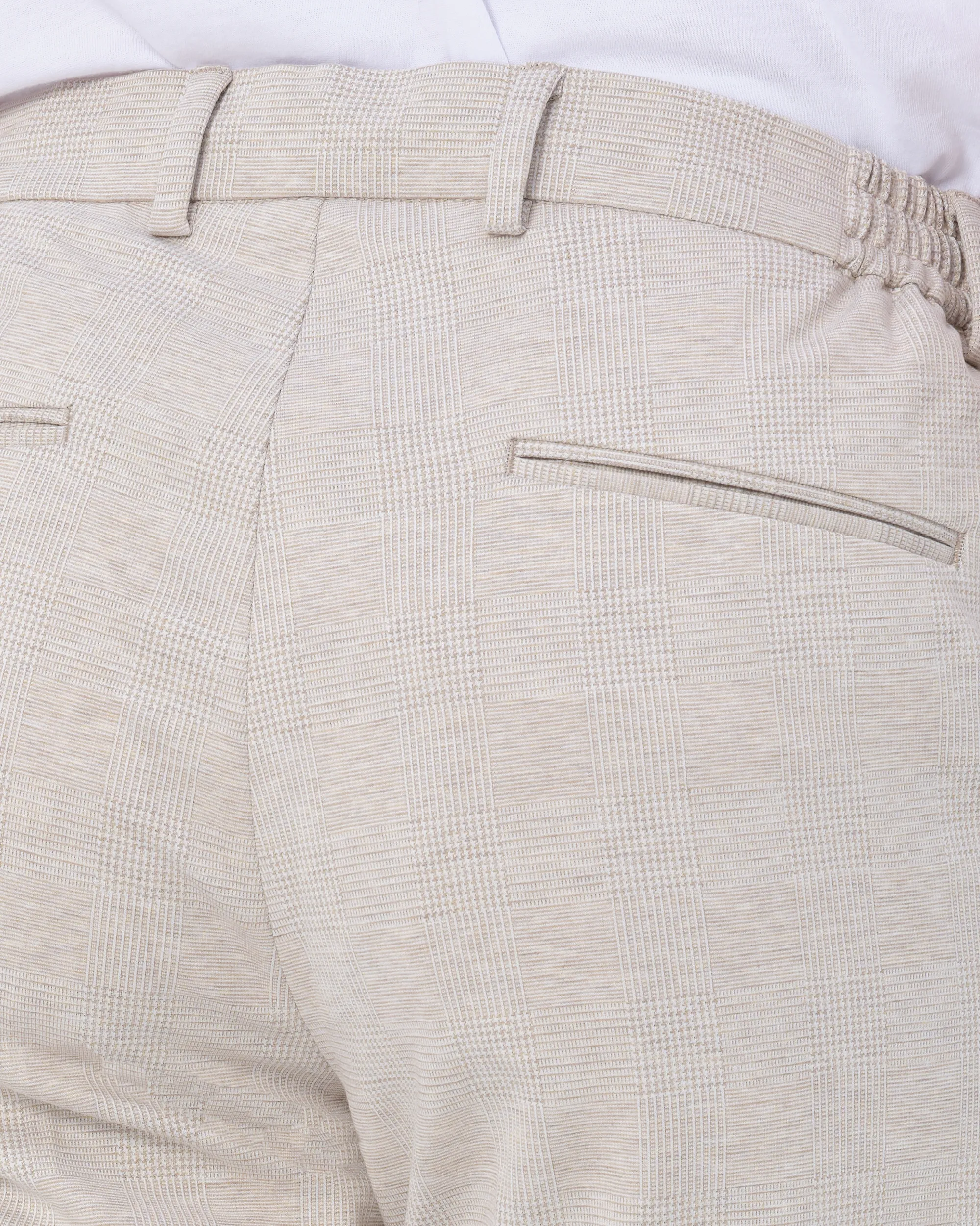 The BLUEPRINT Premium Mix & Match Pantalon Beige grote ruit 084020-001-46