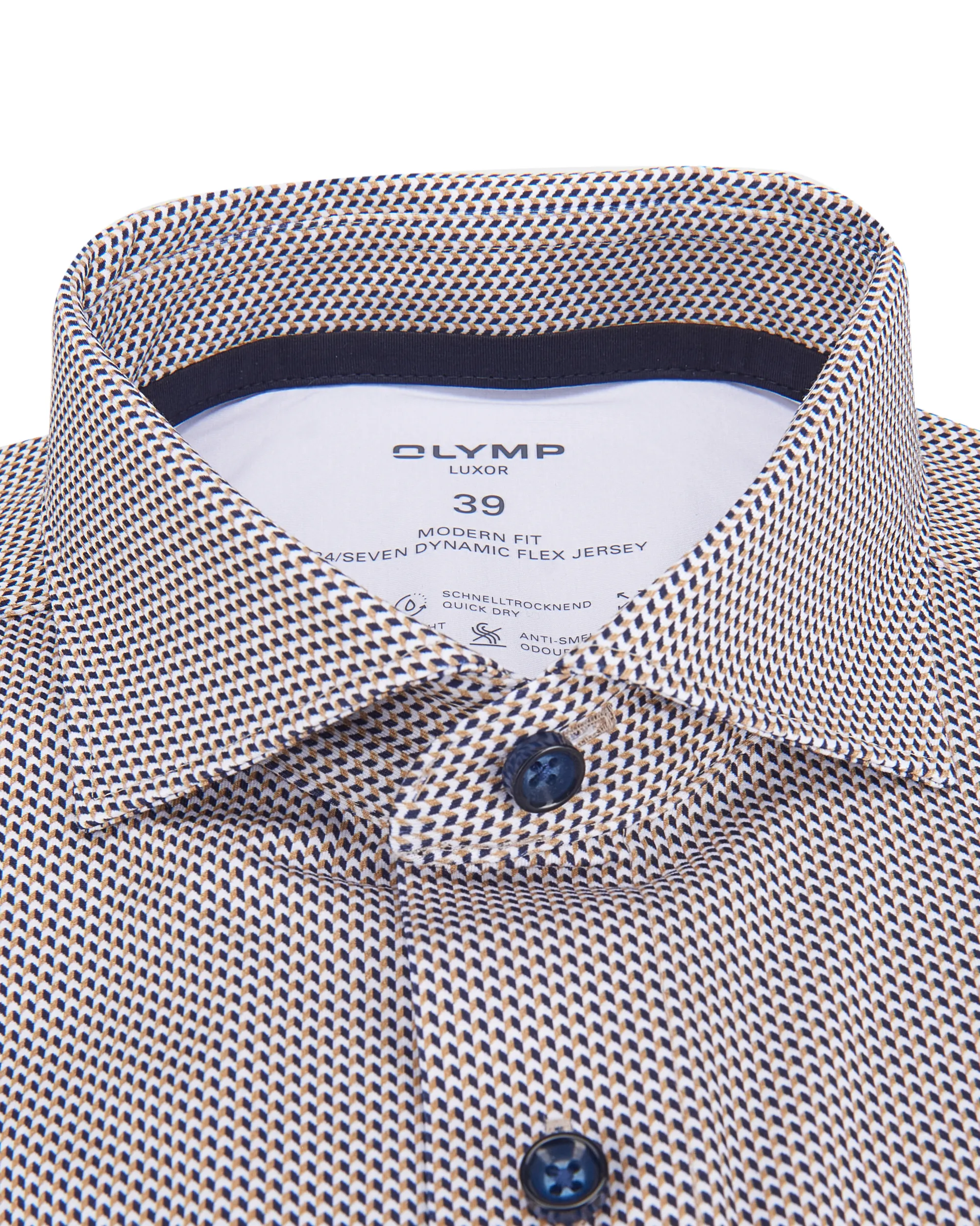 OLYMP Overhemd LM Beige 084274-001-44