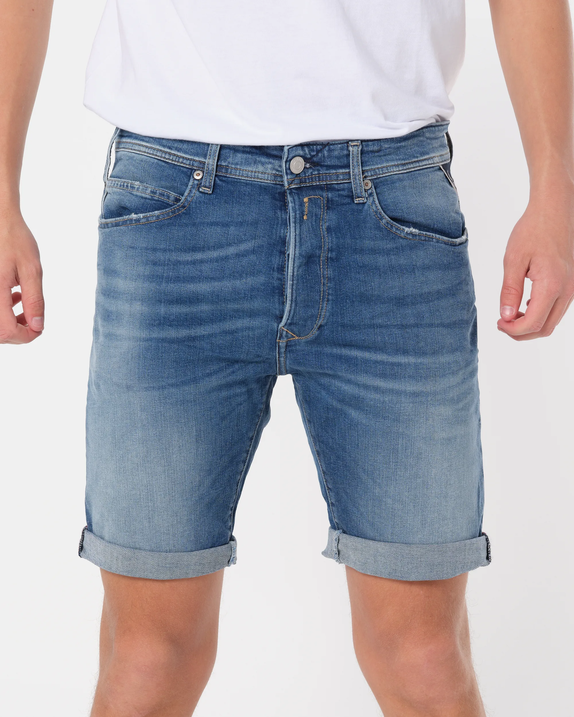 Replay Short Blauw 086070-001-29