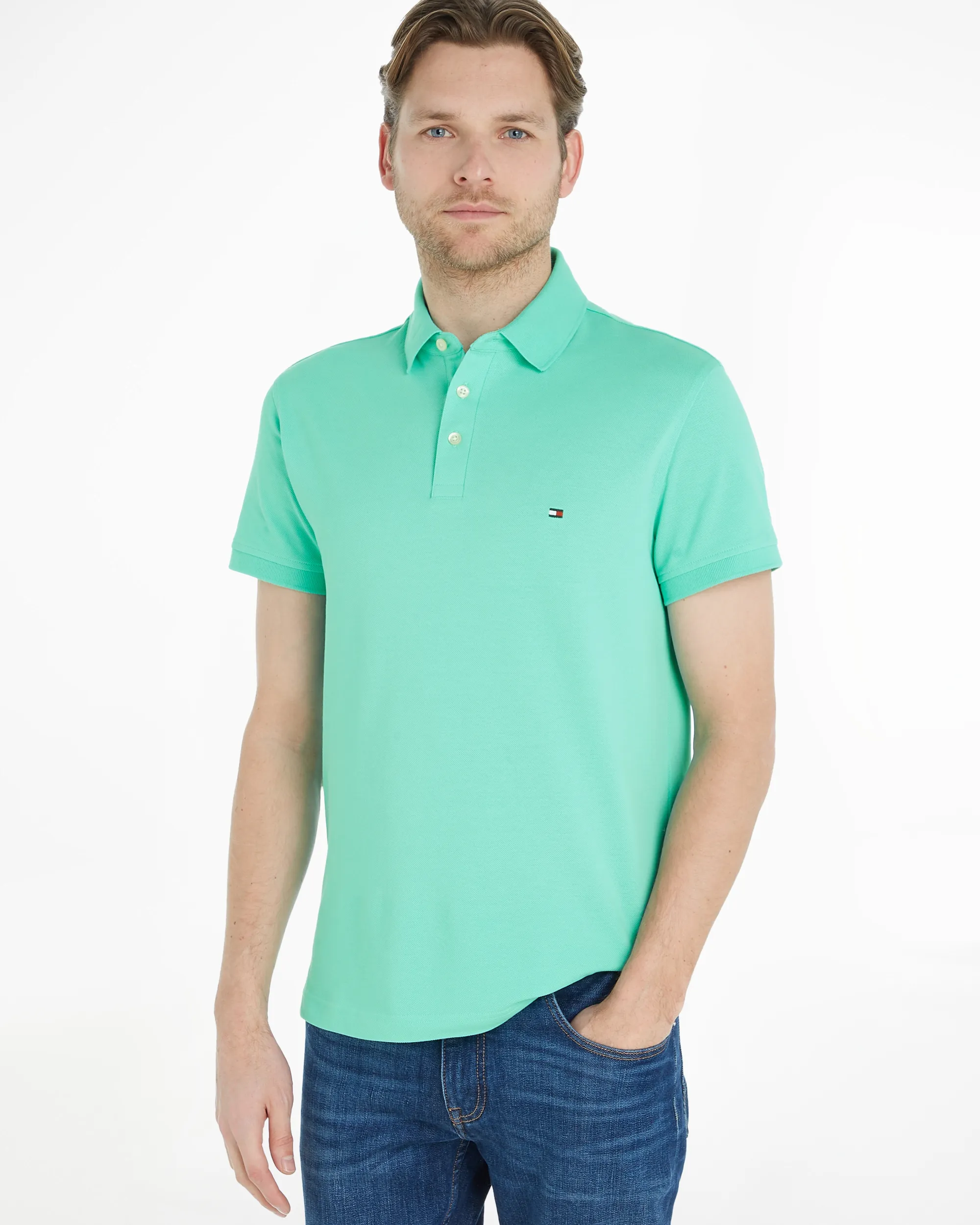 Tommy Hilfiger Menswear Polo Korte mouw Groen 086305-001-L