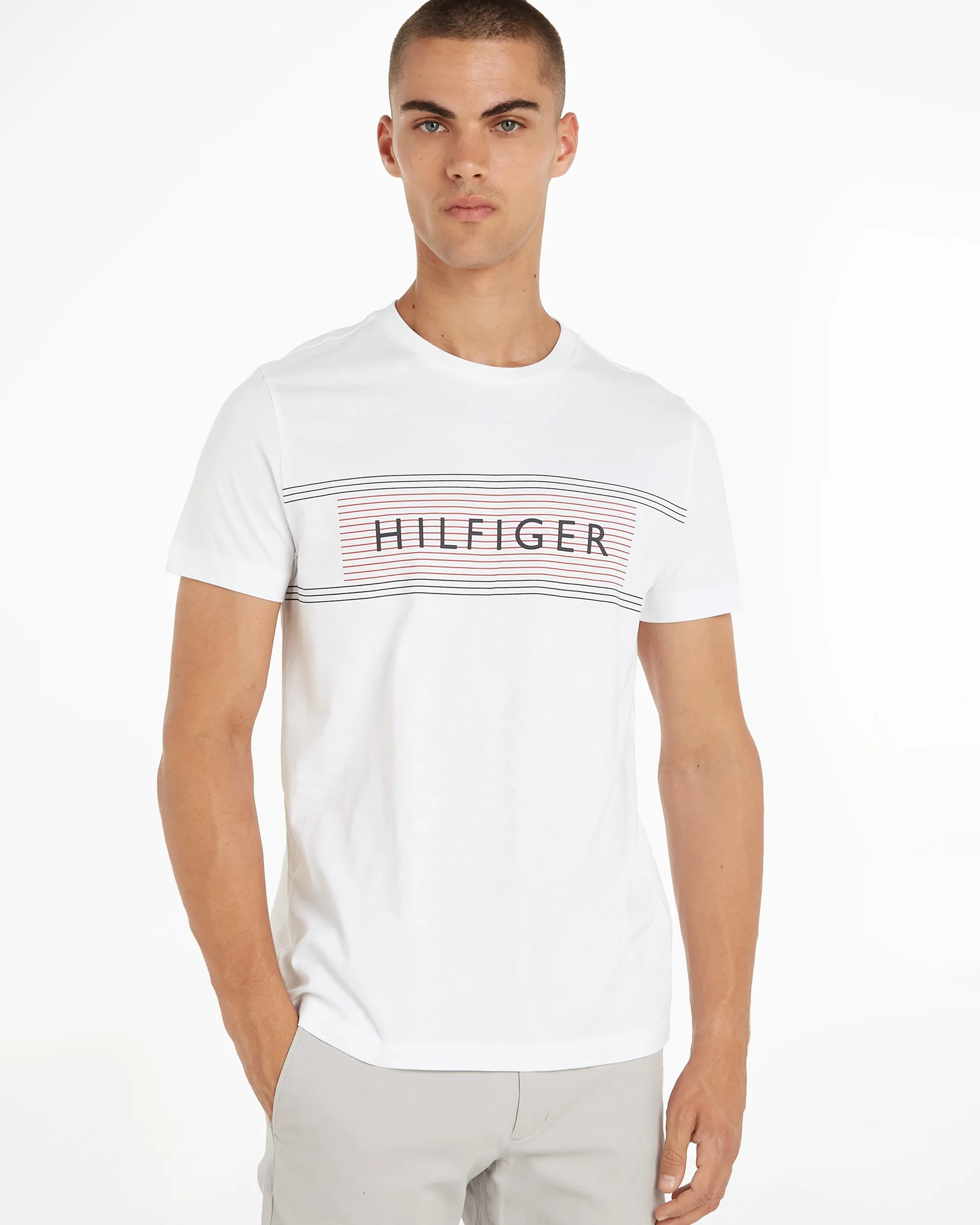 Tommy Hilfiger Menswear T-shirt Korte mouw Grijs 086306-001-M