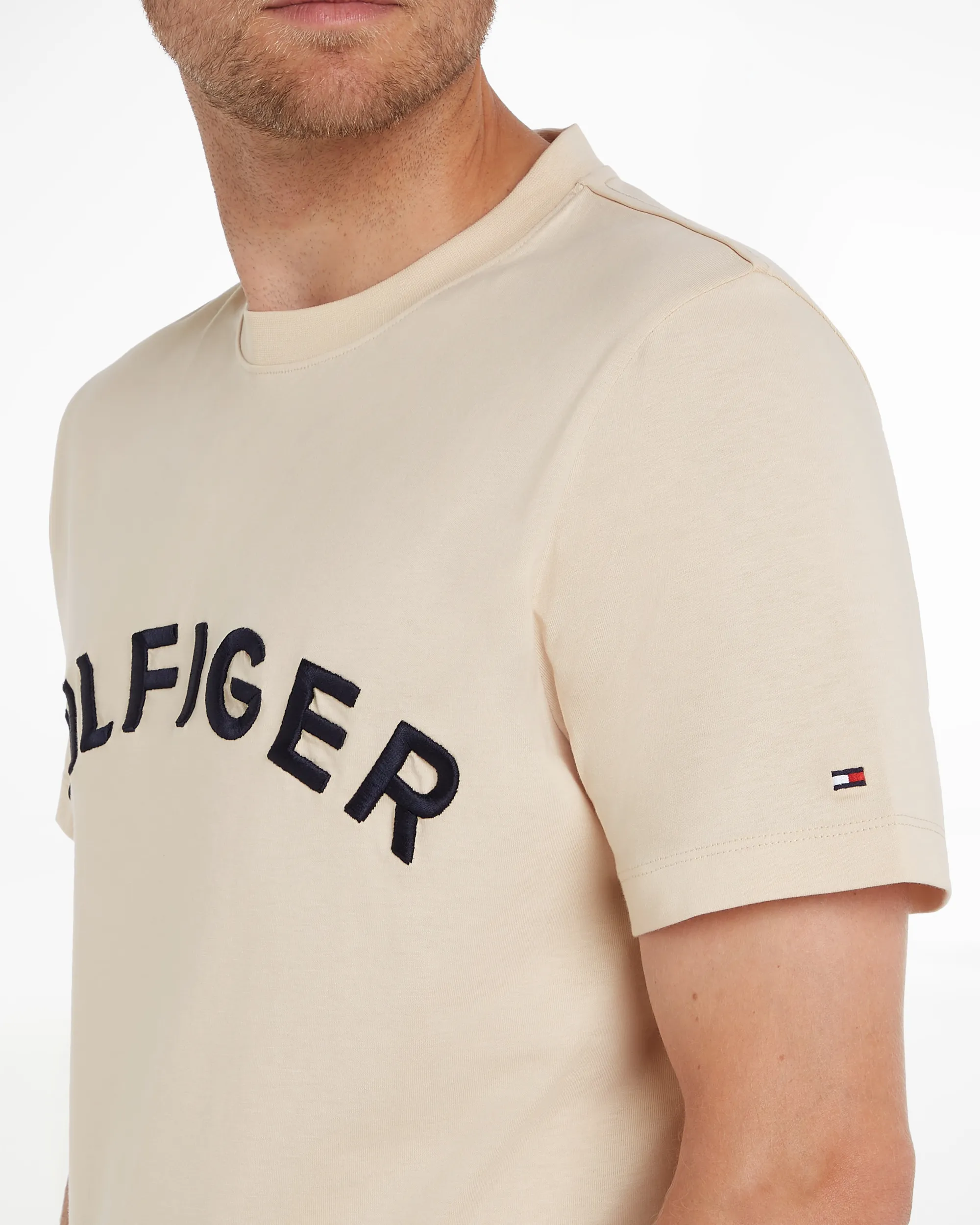 Tommy Hilfiger Menswear T-shirt Korte mouw Beige 086346-001-L