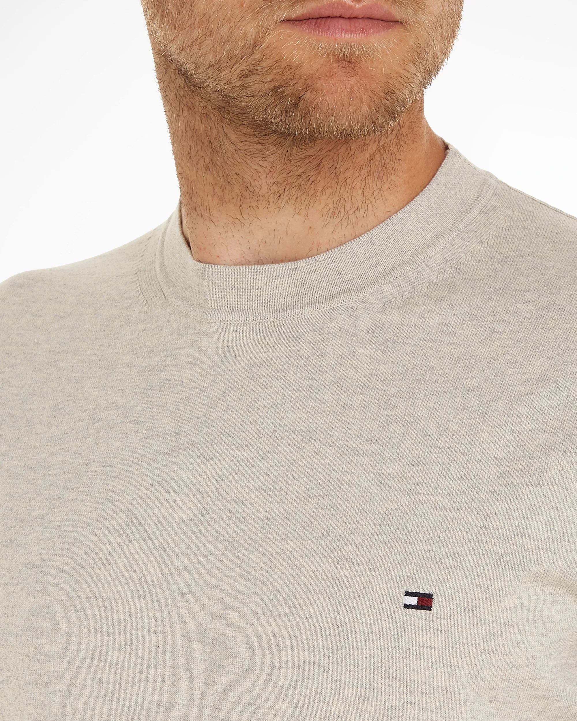 Tommy Hilfiger Menswear Trui O-hals Licht grijs 086347-001-M